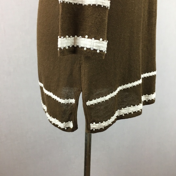 Tommy Bahama Lg Linen beaded embroidered tunic top - Picture 6 of 8